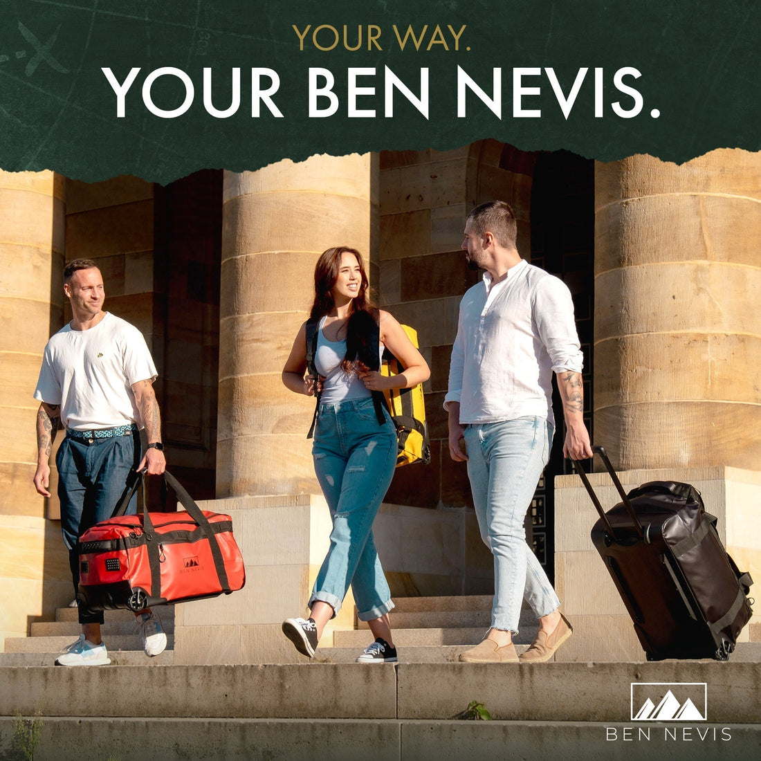 Multifunktionale Ben Nevis Reisetasche – einsetzbar für Stadttrip, Bahnreise und Outdoor-Abenteuer